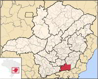 Mapa da microrregião de Juiz de Fora