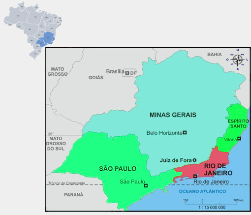 Mapa localização Juiz de Fora